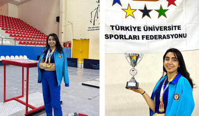 Türkiye Şampiyonu Sporcumuzdan Rektör Arıöz’e Ziyaret